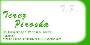 terez piroska business card